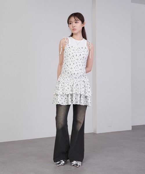 RAY CASSIN(レイカズン)の「カットキャミミニワンピース(ワンピース・レディース・ブラック系その他2/ホワイト系その他/ホワイト系その他2/グレー系その他・FREE)」の16枚目の写真