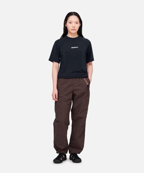Gramicci(グラミチ)の「UPF-SHIELD SHORT SLEEVE TOP|UPFシールド半袖トップ(Tシャツ/カットソー・メンズ・ブラウン/グリーン/ブラック/ダークブラウン・XL/XS/S/M/L)」の1枚目の写真