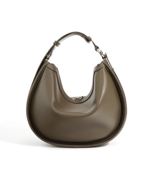 NiiNa（ニーナ）の「【 NiiNa / ニーナ 】高品質牛革  ワンハンドル ハーフムーン レザーバッグ（ショルダーバッグ・レディース・ベージュ/ブラウン/ブラック/グレイッシュベージュ/レッド・FREE）」の18枚目の写真