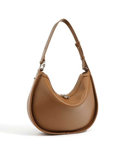 NiiNa（ニーナ）の「【 NiiNa / ニーナ 】高品質牛革  ワンハンドル ハーフムーン レザーバッグ（ショルダーバッグ・レディース・ベージュ/ブラウン/ブラック/グレイッシュベージュ/レッド・FREE）」の22枚目の写真