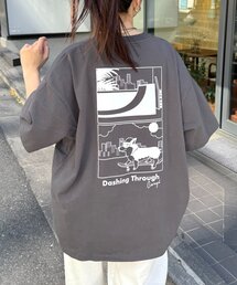 【DOGS】ユニセックスアニマル刺繍ロゴ半袖TEE