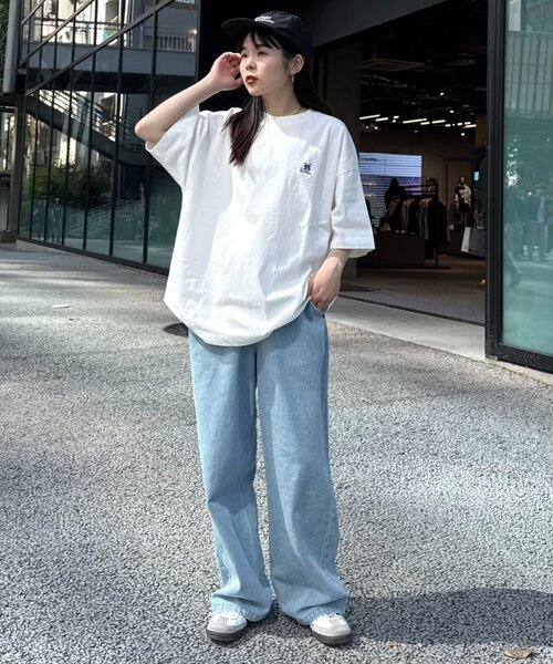 CIAOPANIC TYPY(チャオパニックティピー)の「【DOGS】ユニセックスアニマル刺繍ロゴ半袖TEE(Tシャツ/カットソー・レディース・ホワイト/ライトグレー/ネイビー/チャコールグレー・MEDIUM/LARGE)」の5枚目の写真