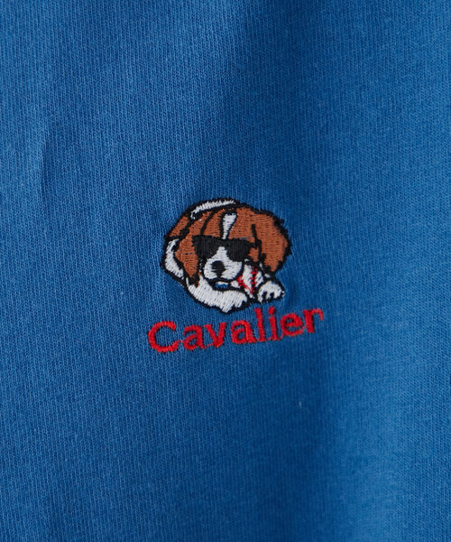 ssさんパピー セール】【DOGS】ユニセックスアニマル刺繍ロゴ半袖TEE（Tシャツ
