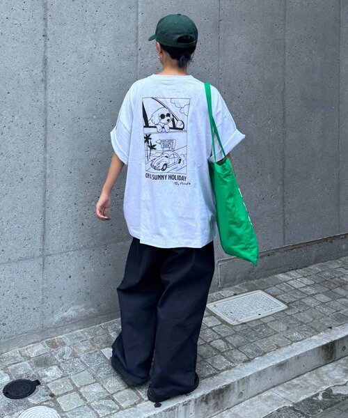 CIAOPANIC TYPY(チャオパニックティピー)の「【DOGS】ユニセックスアニマル刺繍ロゴ半袖TEE(Tシャツ/カットソー・レディース・ホワイト/ライトグレー/ネイビー/チャコールグレー・MEDIUM/LARGE)」の20枚目の写真