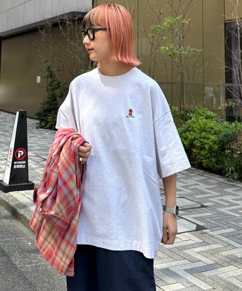 CIAOPANIC TYPY(チャオパニックティピー)の「【DOGS】ユニセックスアニマル刺繍ロゴ半袖TEE(Tシャツ/カットソー・レディース・ホワイト/ライトグレー/ネイビー/チャコールグレー・MEDIUM/LARGE)」の22枚目の写真