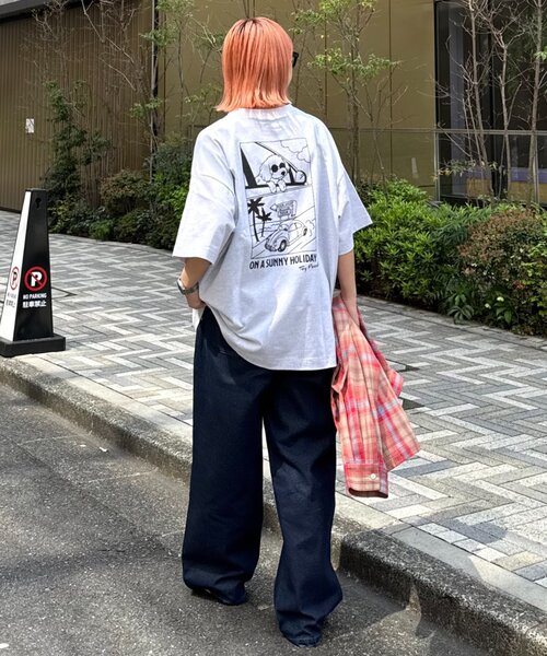 DOGS】ユニセックスアニマル刺繍ロゴ半袖TEE（Tシャツ