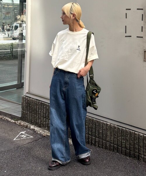 CIAOPANIC TYPY(チャオパニックティピー)の「【DOGS】ユニセックスアニマル刺繍ロゴ半袖TEE(Tシャツ/カットソー・レディース・ホワイト/ライトグレー/ネイビー/チャコールグレー/グレー/イエロー/グレー系その他/ホワイト系その他・MEDIUM/LARGE)」の21枚目の写真