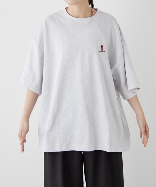 CIAOPANIC TYPY(チャオパニックティピー)の「【DOGS】ユニセックスアニマル刺繍ロゴ半袖TEE(Tシャツ/カットソー・レディース・ホワイト/ライトグレー/ネイビー/チャコールグレー/グレー/イエロー/グレー系その他/ホワイト系その他・MEDIUM/LARGE)」の15枚目の写真