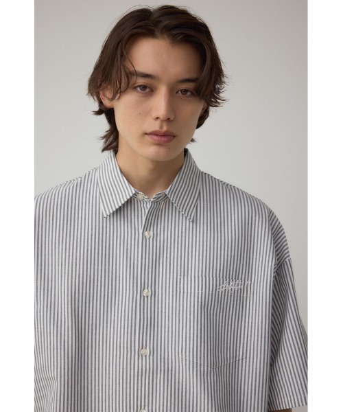 AZUL by moussy(アズールバイマウジー)の「オックスワンポケ刺繍シャツ(シャツ/ブラウス・メンズ・ライトブルー/ブラック系その他/ホワイト・MEDIUM/LARGE)」の14枚目の写真