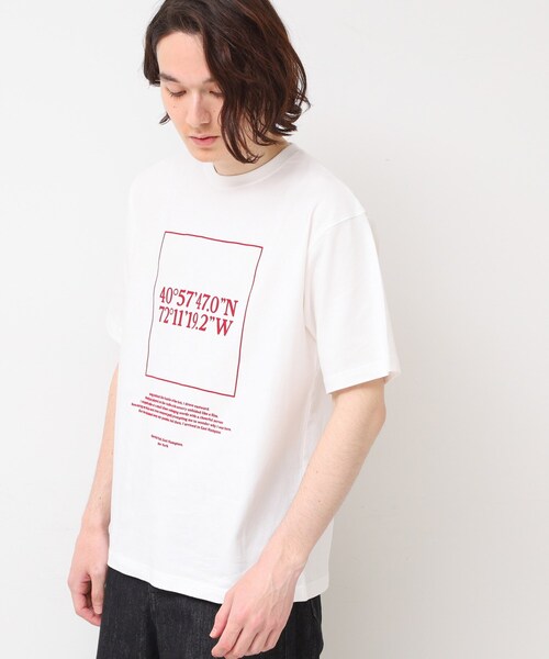 Dessin（デッサン）の「【ユニセックス・洗える】座標プリントTシャツ（Tシャツ/カットソー・レディース・ホワイト/グレー/ネイビー・01/02/03/04/00）」の2枚目の写真