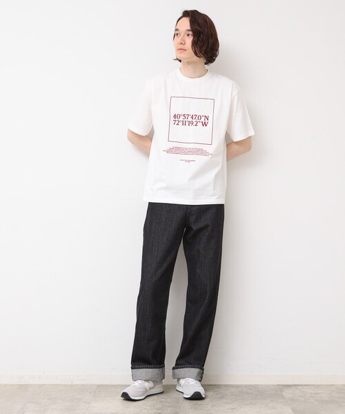 Dessin（デッサン）の「【ユニセックス・洗える】座標プリントTシャツ（Tシャツ/カットソー・レディース・ホワイト/グレー/ネイビー・01/02/03/04/00）」の5枚目の写真