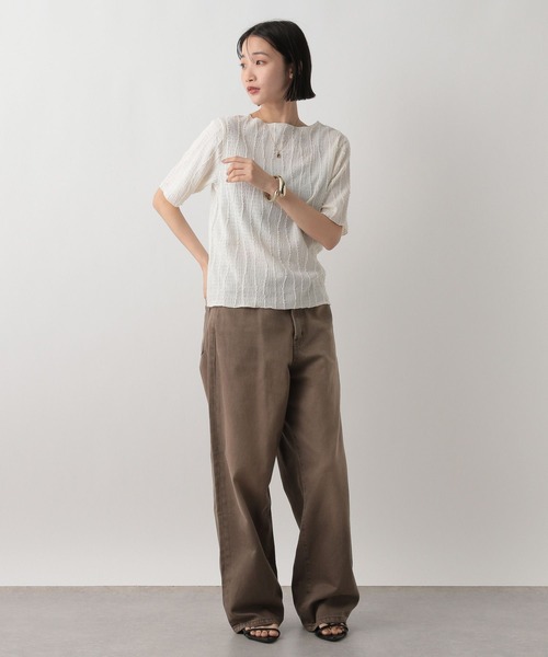 LOWRYS FARM（ローリーズファーム）の「ジャガードフリンジ５Ｓ　 495079（Tシャツ/カットソー・レディース・ブラック/ホワイト/ブルー・FREE）」の17枚目の写真