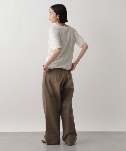 LOWRYS FARM（ローリーズファーム）の「ジャガードフリンジ５Ｓ　 495079（Tシャツ/カットソー・レディース・ブラック/ホワイト/ブルー・FREE）」の16枚目の写真