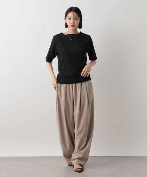 LOWRYS FARM（ローリーズファーム）の「ジャガードフリンジ５Ｓ　 495079（Tシャツ/カットソー・レディース・ブラック/ホワイト/ブルー・FREE）」の14枚目の写真