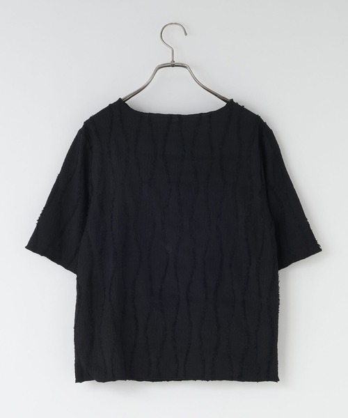 LOWRYS FARM（ローリーズファーム）の「ジャガードフリンジ５Ｓ　 495079（Tシャツ/カットソー・レディース・ブラック/ホワイト/ブルー/ブルー系その他4・FREE）」の9枚目の写真