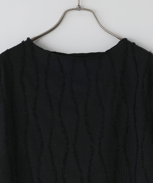 LOWRYS FARM（ローリーズファーム）の「ジャガードフリンジ５Ｓ　 495079（Tシャツ/カットソー・レディース・ブラック/ホワイト/ブルー/ブルー系その他4・FREE）」の10枚目の写真