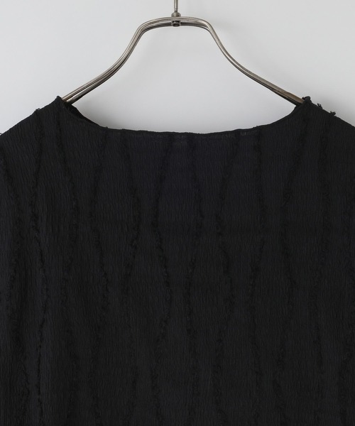 LOWRYS FARM（ローリーズファーム）の「ジャガードフリンジ５Ｓ　 495079（Tシャツ/カットソー・レディース・ブラック/ホワイト/ブルー/ブルー系その他4・FREE）」の14枚目の写真