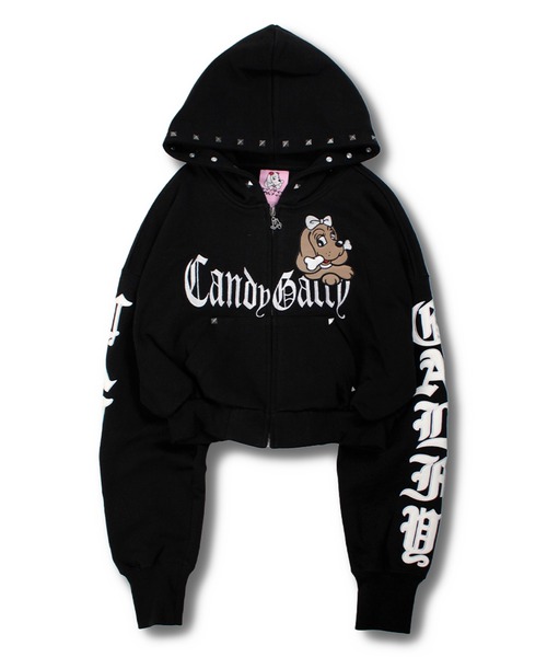 Galfy ブラック クロップドパーカー ガルフィー エンジェルパーカー セール】【GALFY/ガルフィー】エンジェルギャルパーカー（パーカー