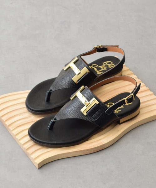 Oh my Sandals】ラウンドトウオーナメントトングサンダル(E52202