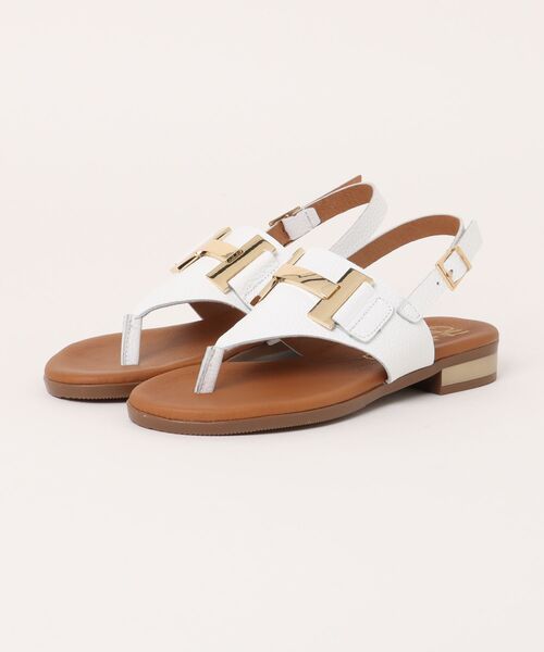 inter-chaussures（インターショシュール）の「【Oh my Sandals】ラウンドトウオーナメントトングサンダル(E52202)（サンダル・レディース・ブラック/ブラウン/ホワイト/シルバー・39/38/36/35/37）」の14枚目の写真