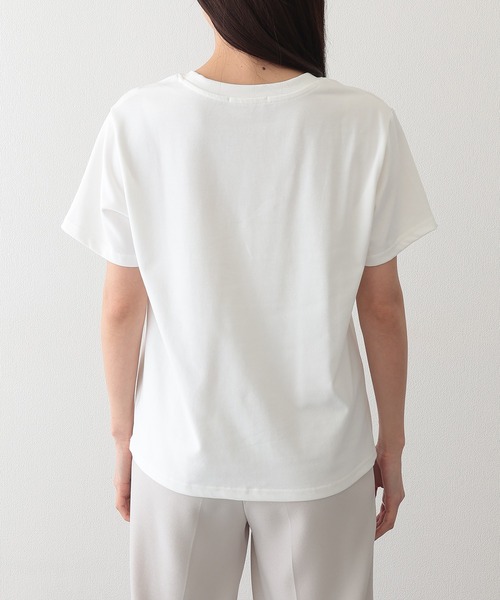 Lace Ladies(レースレディース)の「クルーネック ベーシック 半袖 Tシャツ カットソー(Tシャツ/カットソー・レディース・ベージュ/グリーン/グレー/アイボリー/ブラック・FREE)」の10枚目の写真