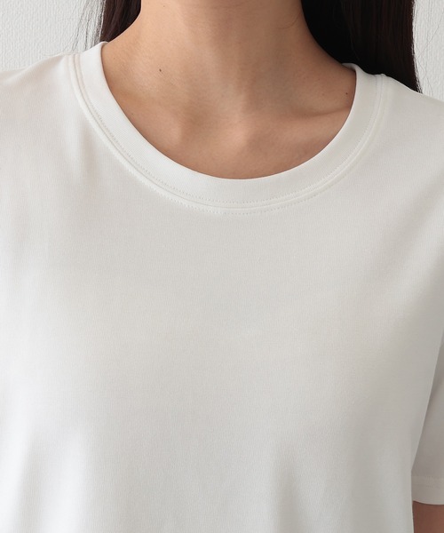 Lace Ladies(レースレディース)の「クルーネック ベーシック 半袖 Tシャツ カットソー(Tシャツ/カットソー・レディース・ベージュ/グリーン/グレー/アイボリー/ブラック・FREE)」の11枚目の写真