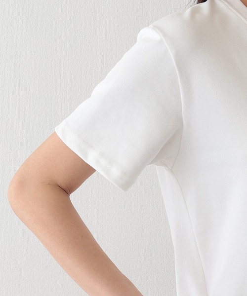 Lace Ladies(レースレディース)の「クルーネック ベーシック 半袖 Tシャツ カットソー(Tシャツ/カットソー・レディース・ベージュ/グリーン/グレー/アイボリー/ブラック・FREE)」の12枚目の写真