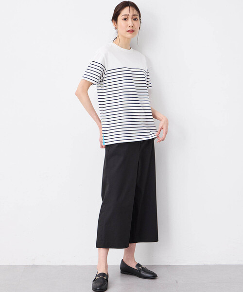 【洗える】パネルボーダー Tシャツ tシャツ 「洗える」パネルボーダー Tシャツ レディース