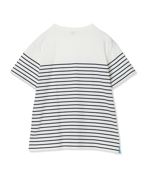 【洗える】パネルボーダー Tシャツ tシャツ 「洗える」パネルボーダー Tシャツ レディース
