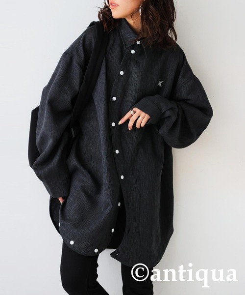 鳳凰刺繍変形シャツ（シャツ/ブラウス）｜antiqua（アンティカ