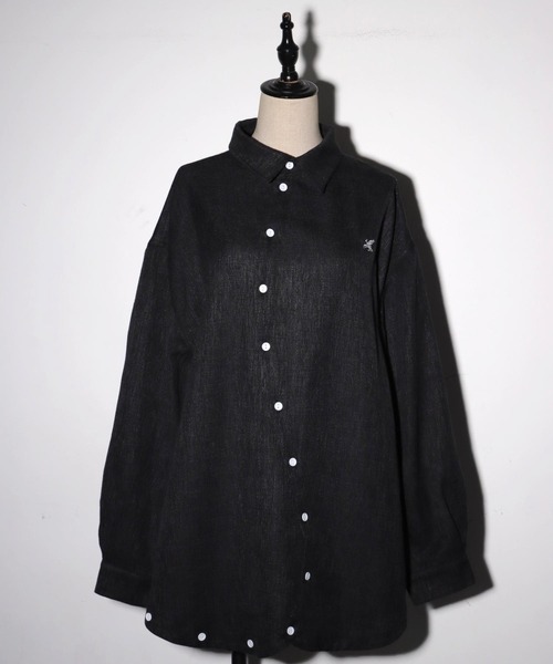 antiqua(アンティカ)の「鳳凰刺繍変形シャツ(シャツ/ブラウス・レディース・ブラック系その他/ホワイト・ONESIZE)」の12枚目の写真