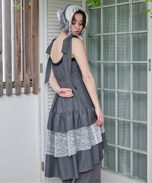 ribbon tiered cami onepiece / リボンティアードキャミ