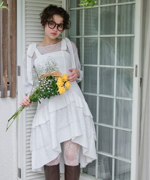 セール】ribbon tiered cami onepiece / リボンティアードキャミ
