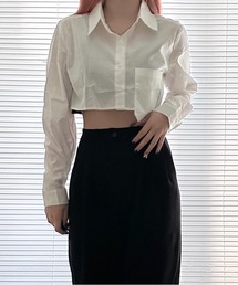 Short Pocket Shirt / ショート丈シャツ クロップド丈