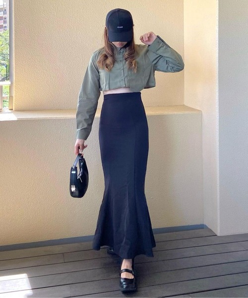 ROOPTOKYO（ループトウキョウ）の「Short Pocket Shirt / ショート丈シャツ クロップド丈（シャツ/ブラウス・レディース・ベージュ/オリーブ/ピンク/ライトパープル/ライトブルー/ホワイト・L/M/S）」の17枚目の写真