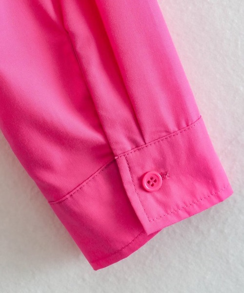 ROOPTOKYO（ループトウキョウ）の「Short Pocket Shirt / ショート丈シャツ クロップド丈（シャツ/ブラウス・レディース・ベージュ/オリーブ/ピンク/ライトパープル/ライトブルー/ホワイト・L/M/S）」の7枚目の写真