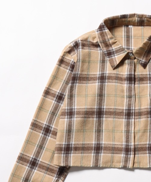 ROOPTOKYO（ループトウキョウ）の「Short Pocket Shirt / ショート丈シャツ クロップド丈（シャツ/ブラウス・レディース・ベージュ/オリーブ/ピンク/ライトパープル/ライトブルー/ホワイト・L/M/S）」の21枚目の写真