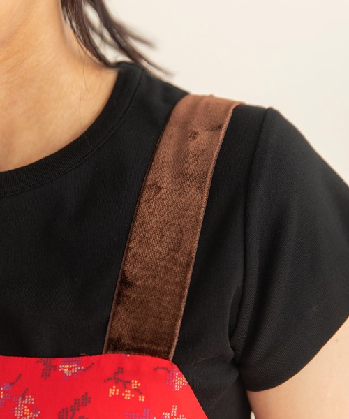 Dot&Stripes CHILD WOMAN(ドットアンドストライプス チャイルドウーマン)の「☆クロスフラワープリント ティアードキャミワンピース(ワンピース・レディース・ブラック/レッド・FREE)」の21枚目の写真