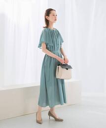 URBAN RESEARCH ROSSO WOMEN | フレアスリーブウエストベルトワンピース(ワンピース)