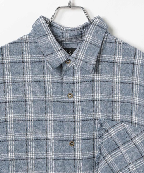 3.3 Field Trip （3.3フィールドトリップ）の「3.3 Field Trip／チェックアートシャツ（シャツ/ブラウス・メンズ・ブラック/ブルー・LARGE/MEDIUM）」の4枚目の写真