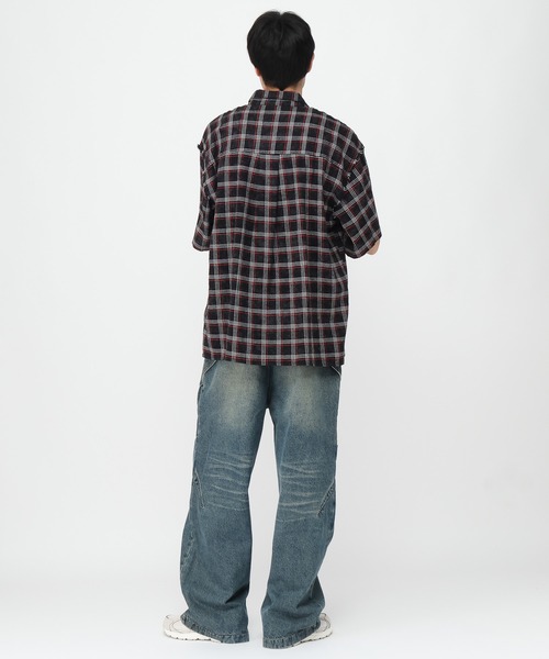 3.3 Field Trip （3.3フィールドトリップ）の「3.3 Field Trip／チェックアートシャツ（シャツ/ブラウス・メンズ・ブラック/ブルー・LARGE/MEDIUM）」の18枚目の写真