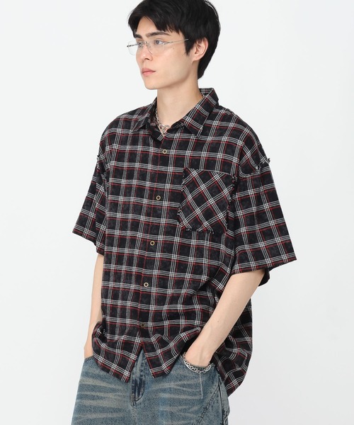 3.3 Field Trip （3.3フィールドトリップ）の「3.3 Field Trip／チェックアートシャツ（シャツ/ブラウス・メンズ・ブラック/ブルー・LARGE/MEDIUM）」の20枚目の写真