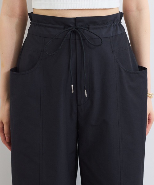 VIS（ビス）の「【接触冷感/洗える】ドロストワイドパンツ（その他パンツ・レディース・ブラック/ベージュ・FREE）」の3枚目の写真