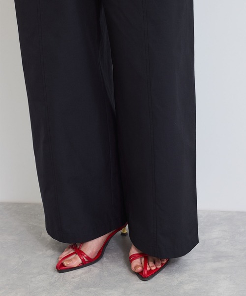 VIS（ビス）の「【接触冷感/洗える】ドロストワイドパンツ（その他パンツ・レディース・ブラック/ベージュ・FREE）」の5枚目の写真