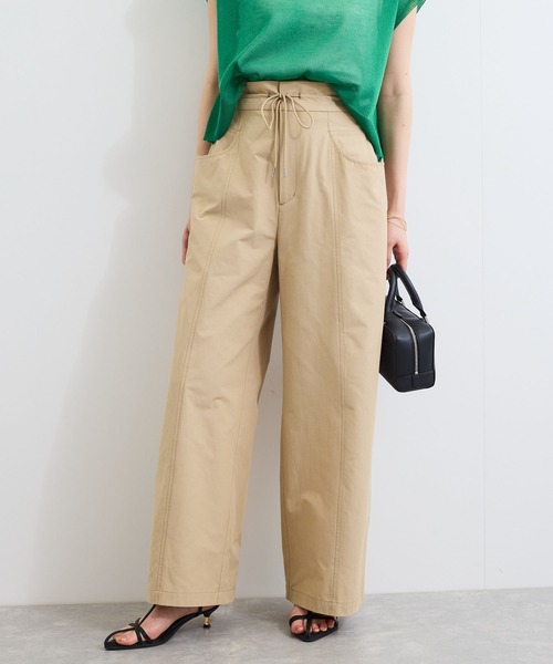 VIS（ビス）の「【接触冷感/洗える】ドロストワイドパンツ（その他パンツ・レディース・ブラック/ベージュ・FREE）」の8枚目の写真