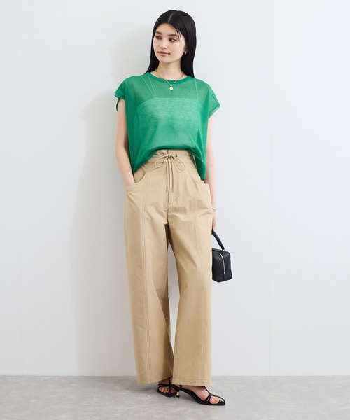 セール】【接触冷感/洗える】ドロストワイドパンツ（その他