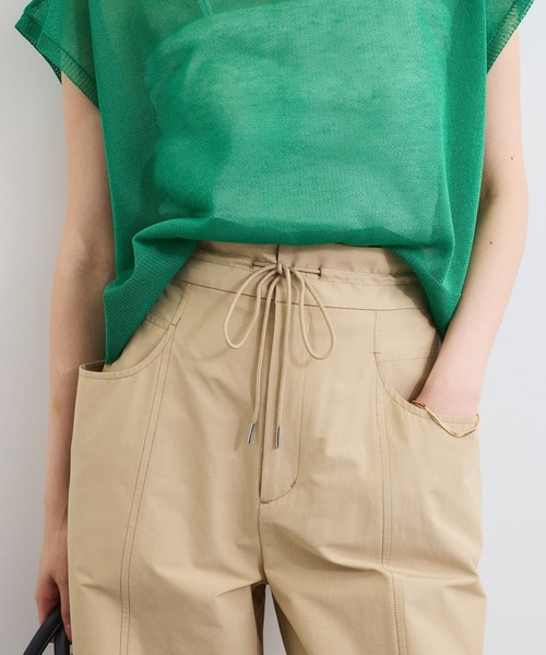 VIS（ビス）の「【接触冷感/洗える】ドロストワイドパンツ（その他パンツ・レディース・ブラック/ベージュ・FREE）」の11枚目の写真