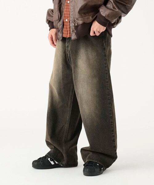 B:MING by BEAMS（ビーミングバイビームス）の「ユーズド ワイド デニム（デニムパンツ・メンズ・インディゴブルー/ブラック・XL/S/L/M）」の4枚目の写真