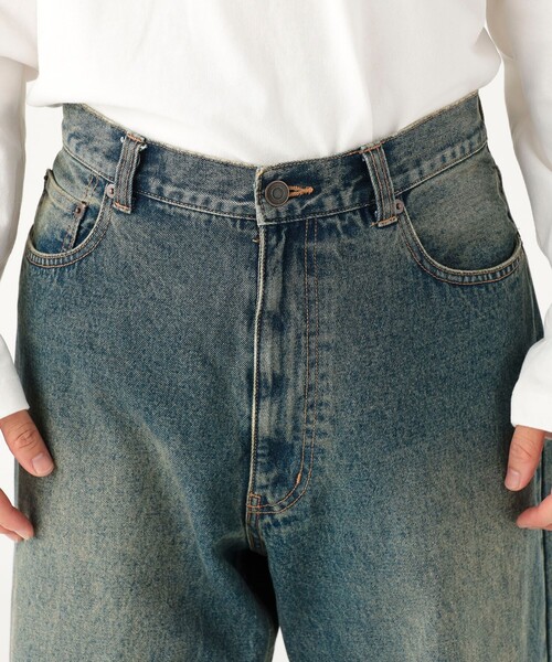 B:MING by BEAMS（ビーミングバイビームス）の「ユーズド ワイド デニム（デニムパンツ・メンズ・インディゴブルー/ブラック・XL/S/L/M）」の7枚目の写真