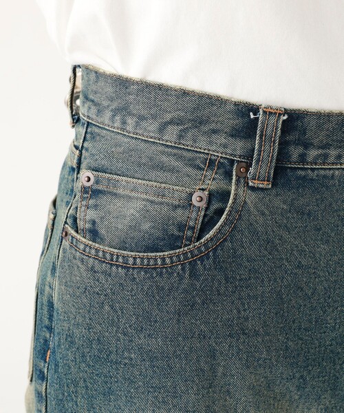 B:MING by BEAMS（ビーミングバイビームス）の「ユーズド ワイド デニム（デニムパンツ・メンズ・インディゴブルー/ブラック・XL/S/L/M）」の8枚目の写真